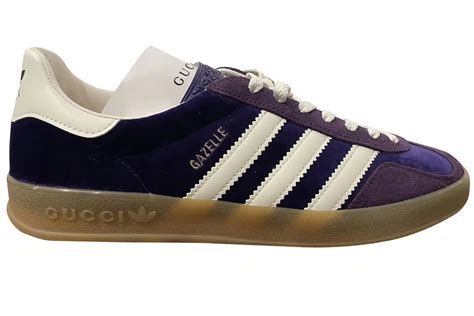 purple adidas gazelle gucci|adidas x gucci logo.